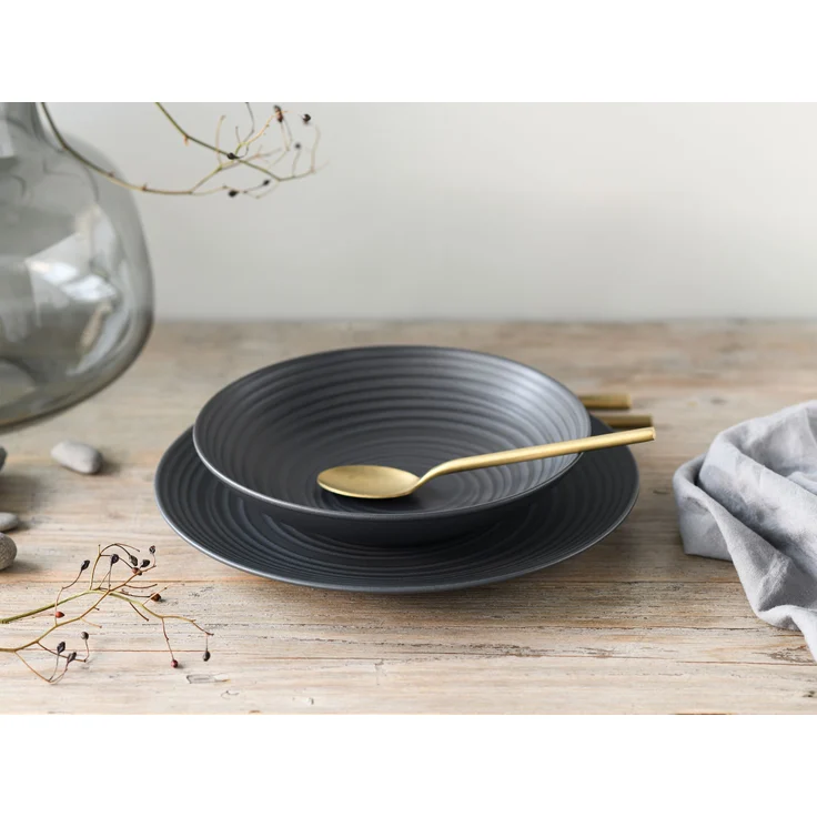 Lava Stone Schwarz, Tellerset 12-tlg (mo) – Bild 4