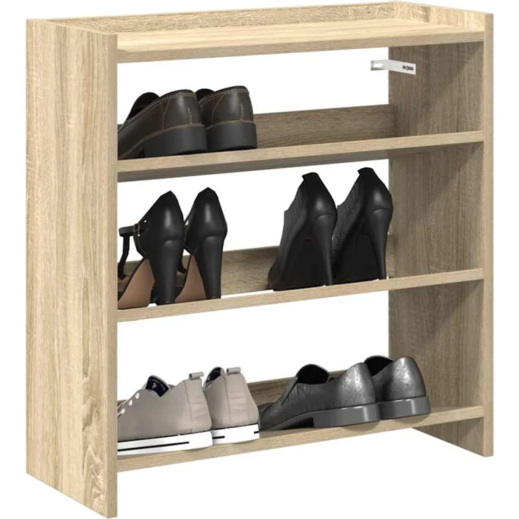 vidaXL Schuhregal Sonoma-Eiche 60x25x62 cm Holzwerkstoff 859889 – Bild 1