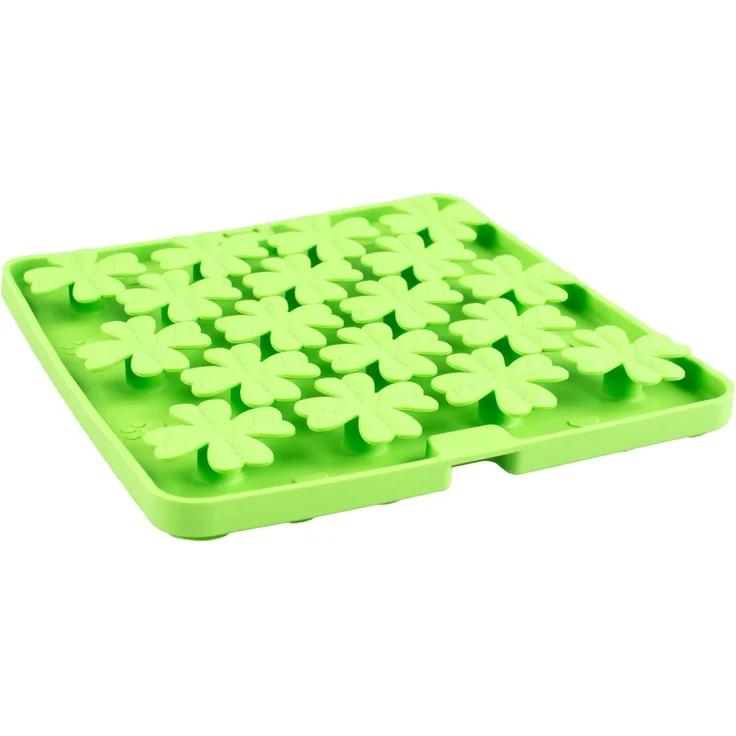 Duvo+ Leckmatte Flower grün für Hunde, 20 x 20 x 2,2 cm