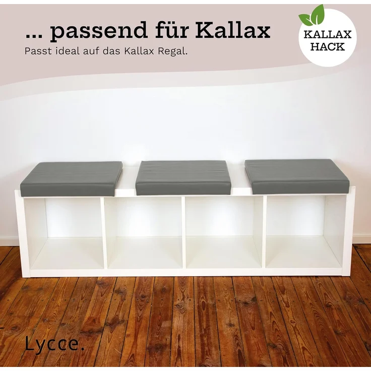 Lycce Bankauflage Klemmkissen, Sitzkissen 1 Leiste, 35cm Klemmtiefe, weich gepolstert, (1 St), verrutscht nicht, hochwertiger Kunstlederbezug, verschiedene Farben – Bild 6