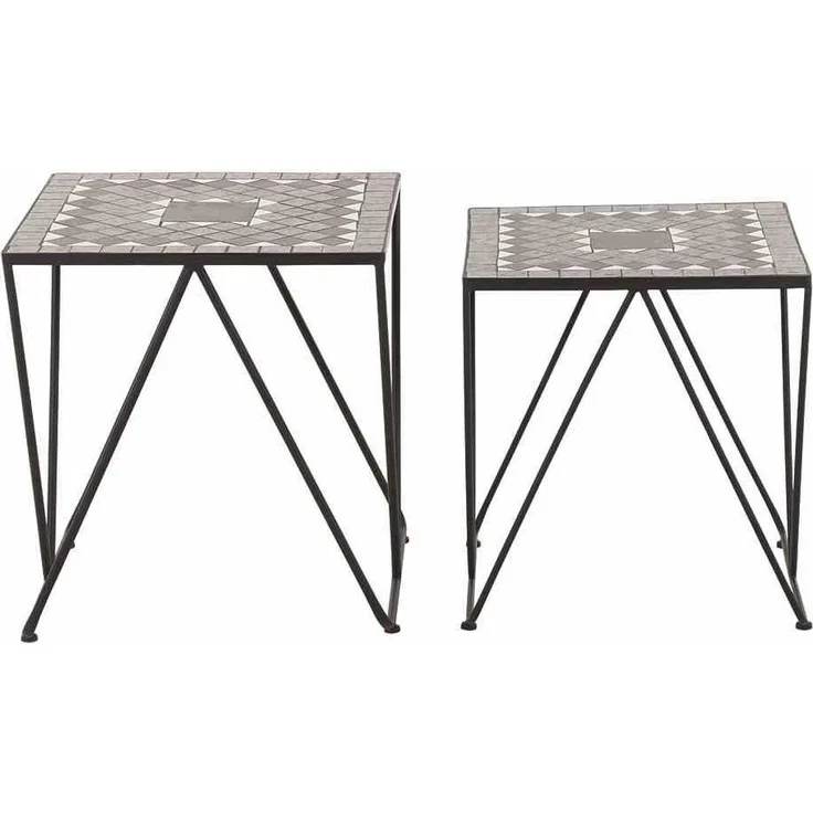 Siena Garden 'Como' Beistelltisch, Stahl, Schwarz, 51 x 51 x 56 cm – Bild 4