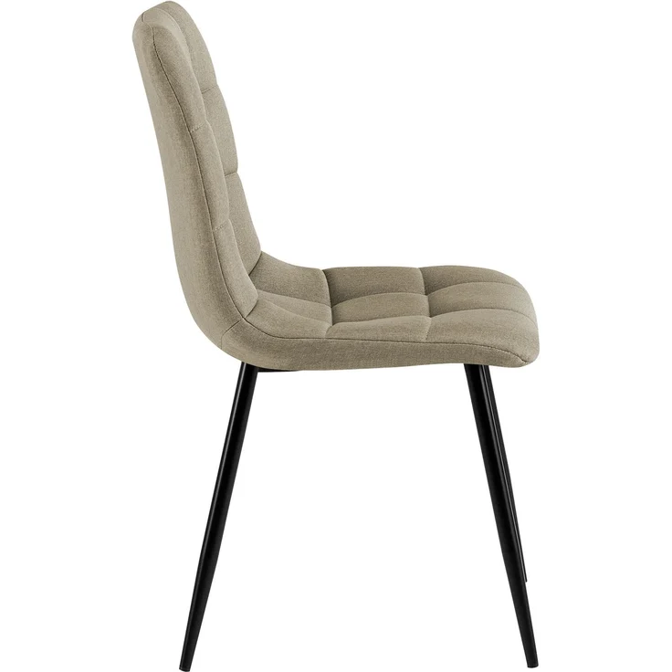 CLP 2er Set Esszimmerstuhl Tilde gepolstert mit Rückenlehne bis 150 kg belastbar - Farbe:taupe;Material:Stoff – Bild 4