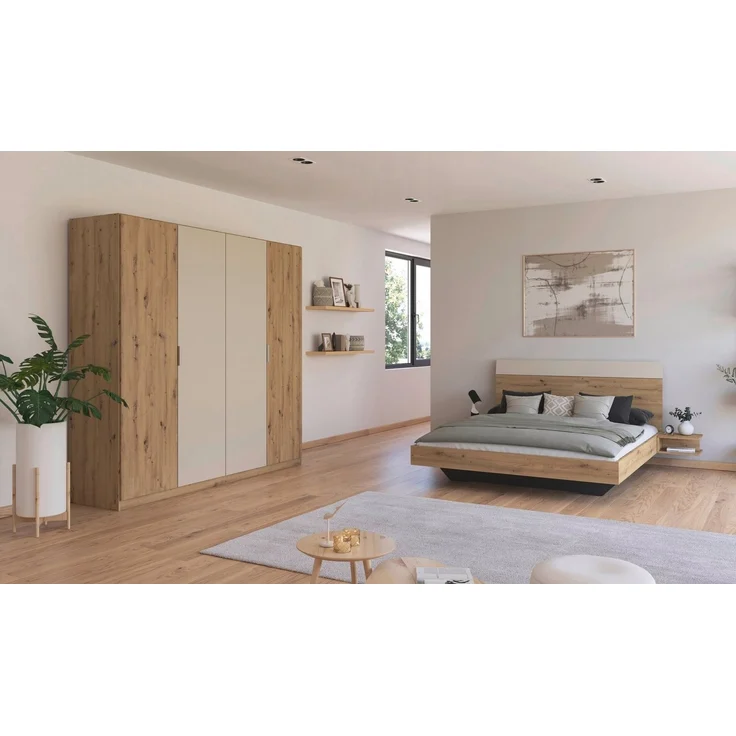 rauch Schlafzimmer-Set Monza, mit Drehtürenschrank Breite 226 cm, Bettanlage in 2 Breiten – Bild 1