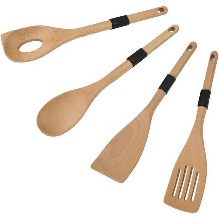 Stanley Rogers Kochbesteck-Set Küchenhelfer Set Holz, Kochlöffel Buchenholz, Bambus Küchenutensilien – Bild 1