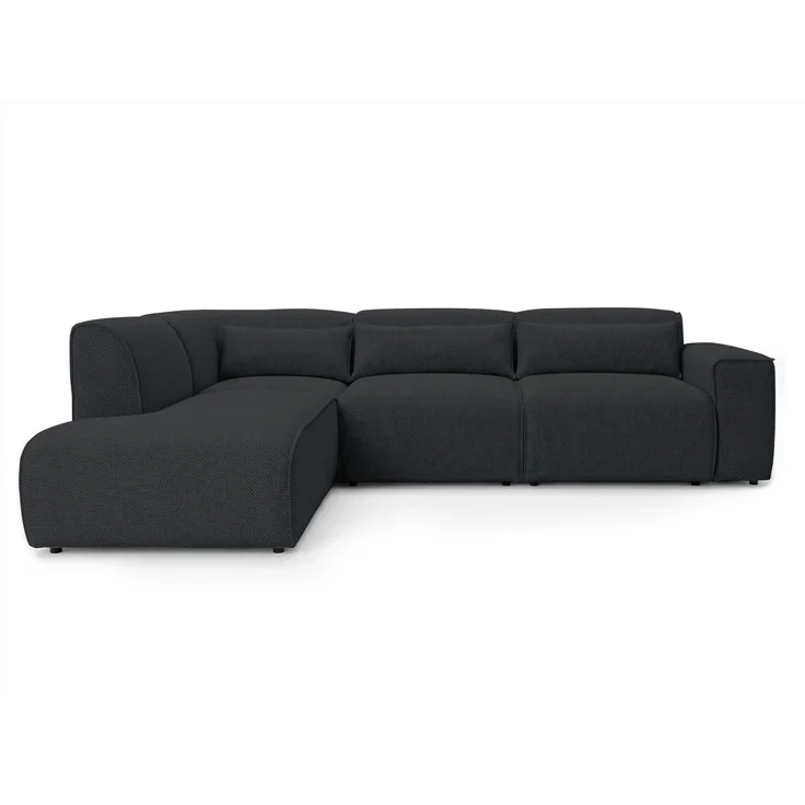 AX LIVING Wohnlandschaft mit Schlaffunktion Ruyam Ecksofa Schwarz L – Bild 5