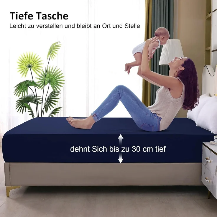 Ohano Wasserdichter Matratzenschoner 160x200cm Spannbettlaken Atmungsaktiver – Bild 4