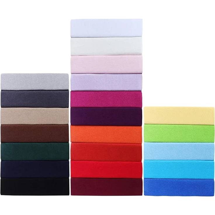 GREEN MARK Textilien Spannbettlaken Jersey Spannbetttuch in vielen Größen und Farben, 100% Baumwolle, Gummizug: rundum, (1 Stück), Jersey Spannbettlaken, Spannbetttuch in vielen Größen und Farben – Bild 2