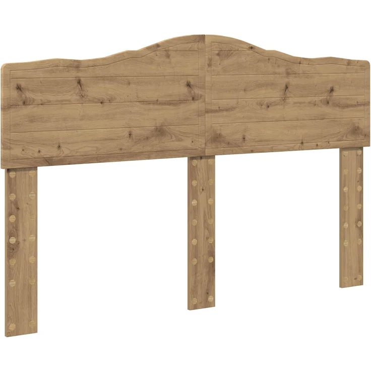 vidaXL Bettrahmen mit Kopfteil Kunsthandwerk Eiche 150 x 200 cm 3412888 – Bild 5