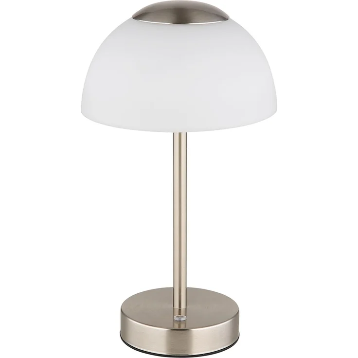 LED Tischleuchte, Glas opal, Touchdimmer, CCT, Akku, H 28 cm – Bild 9