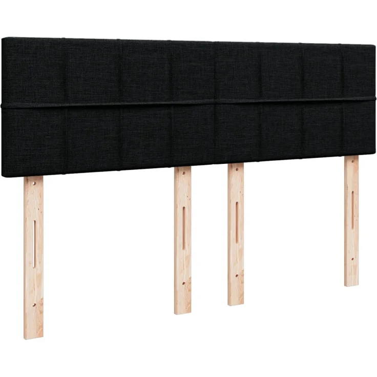 vidaXL Boxspringbett mit Matratze Schwarz 140x200 cm Stoff – Bild 8