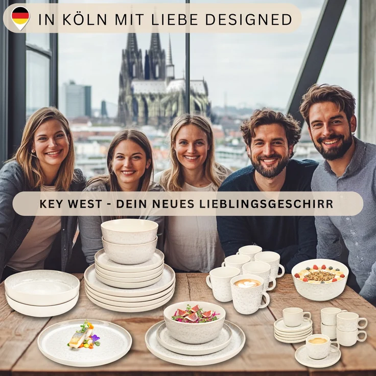 SÄNGER Kaffeebecher Set Key West - 6 teilig aus Steingut – Bild 6
