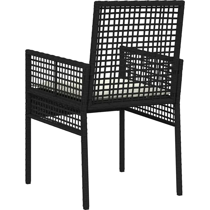 vidaXL Gartenstuhl 2 pcs Schwarz 55 x 53 x 85 cm Poly-Rattan 42003445 – Bild 6