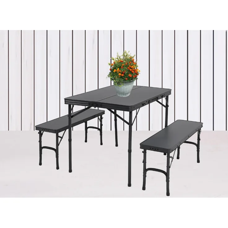 Picknicktisch-SET MAINE klappbar aus Aluminium für 4 Personen