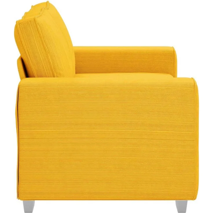 vidaXL Zweisitzer-Sofa Hellgelb 160x77x82 cm Cordstoff 4105198 – Bild 4