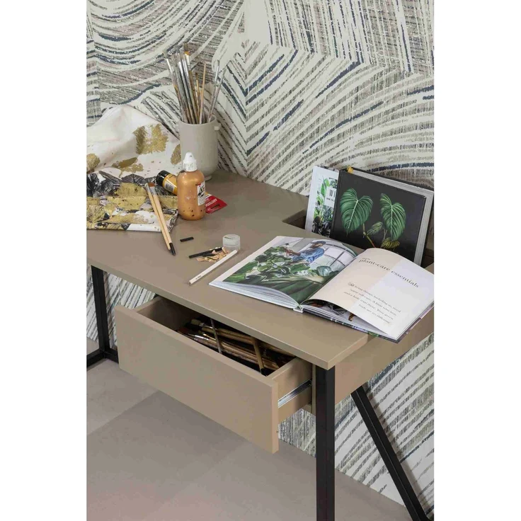 Schreibtisch New Julius aus Kiefernholz FSC, modern mit Schublade, Braun, 126 x 53 cm – Bild 2
