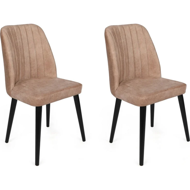Skye Decor 'Alfa-433 V2' Stuhlset (2-teilig), Beige / Schwarz, 50 x 90 x 49 cm – Bild 1