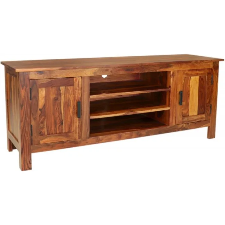 Fernsehtisch Rami 150x60x45 aus indischem Sheesham-Massivholz