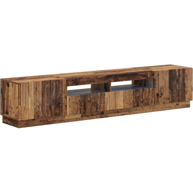 vidaXL LED-TV-Schrank HOORN 3 stk. Altholz Holzwerkstoff 3416849 – Bild 2