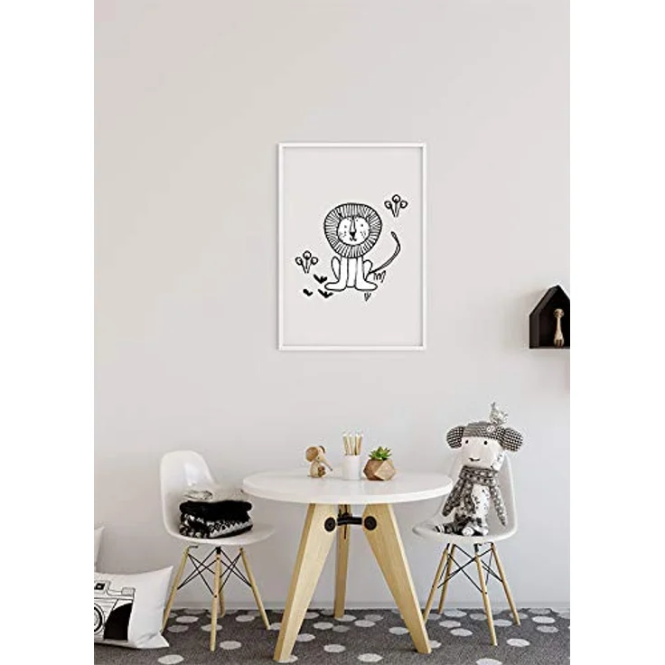 Komar Scribble Lion Wandbild, Poster in 40 x 50 cm, Fotopapier, seidenmatt, ohne Rahmen, für Wohnzimmer und Schlafzimmer, MADE IN GERMANY – Bild 5