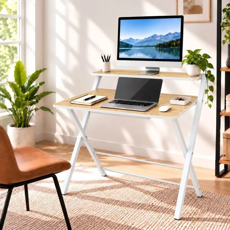 Relaxdays Klappbarer Schreibtisch Monitoraufsatz – Bild 7