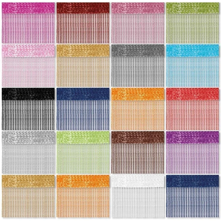 Fadenvorhang 2er Pack Gardine Raumteiler, Auswahl: 90x240 braun - schokobraun – Bild 3