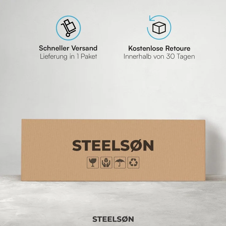 STEELSØN 'Talonix' Gerätehaus Pultdach mit Schiebetür, Stahl, anthrazit, wetterfest, 164x75x184/168 cm, abschließbar – Bild 9