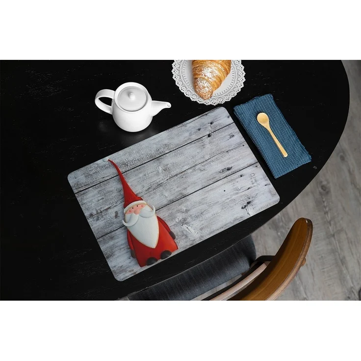 matches21 HOME & HOBBY Platzset Abwaschbare Tischsets 8er Set Weihnachten Nikolaus Holz-Optik, (8-St), Platzsets als Tisch-Untersetzer und Tisch-Deko für Esstisch Teller – Bild 3
