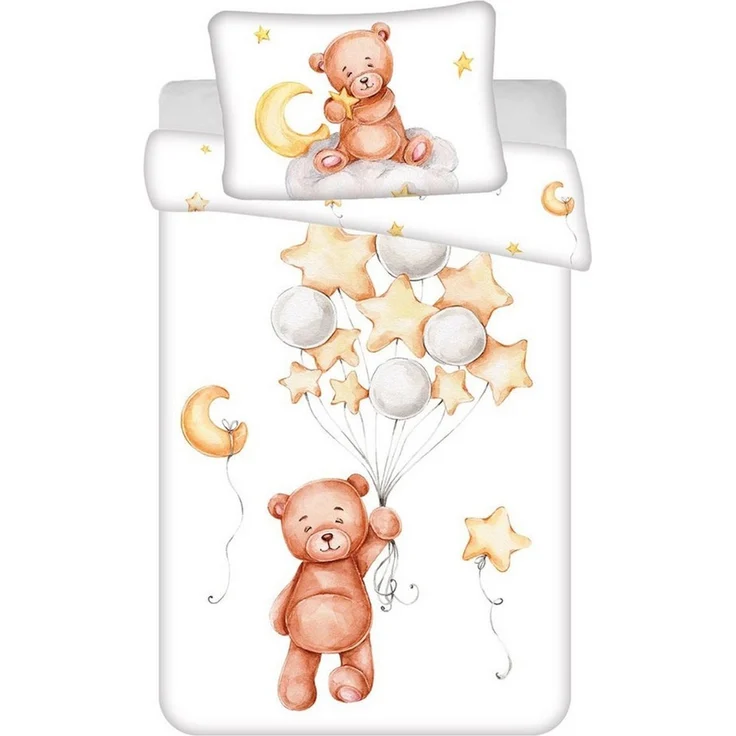 Teddy Bear Kinderbettwäsche – Bettbezug 100x135 cm & Kissenbezug 40x60 cm – Bild 1