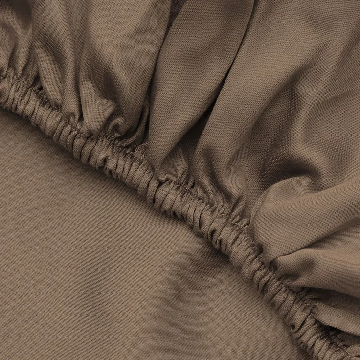 L'essentiel Maison 'Brown' Ranforce Spannbettlaken Double XL (FR) (IT) (ES) (DE), Braun, 200+30 x 140 cm – Bild 4