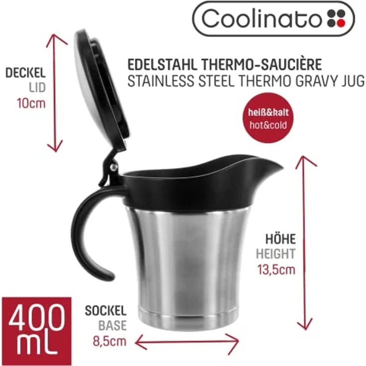 Coolinato Sauciere Coolinato Thermo Sauciere 400ml, edelstahl – Bild 2