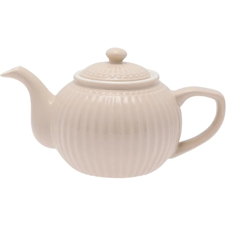 Greengate Teekanne Alice Fudge Steingut Creme