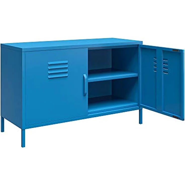 DHP Furniture Dorel Home Novogratz Cache, Metall, Schließfach, Aufbewahrung, blau, Einheitsgröße – Bild 4