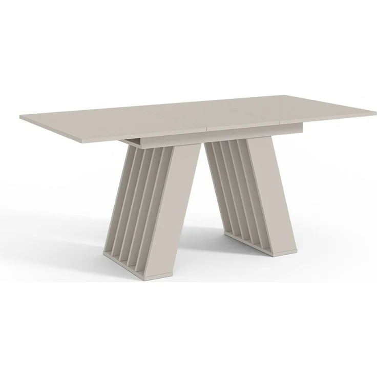 Home Collective Esstisch ausziehbar Tisch Küchentisch Esszimmertisch Ausziehtisch (Esszimmer Küche Wohnzimmer Esstisch erweiterbar), modernes Design mit A-Linien-Gestell, 120-160 x 80 cm Kaschmir – Bild 2