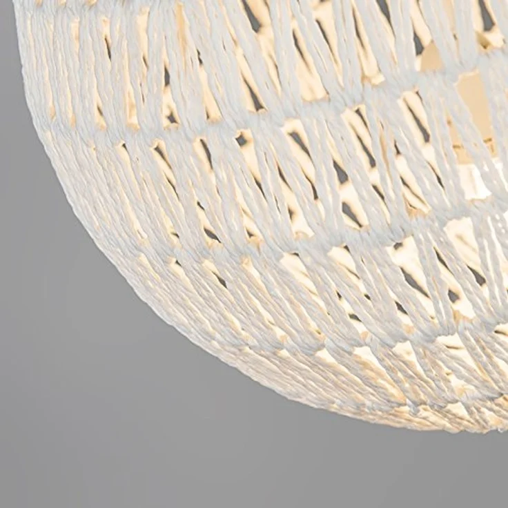 Qazqa Pendelleuchte Lina, ohne Leuchtmittel, E27, Weiß, Design, Seil, 1-flammig – Bild 7