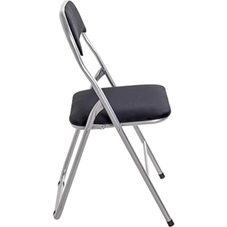 HAKU Möbel Klappstuhl 6er Set alu, schwarz, Metall, Samtgewebe - Maße: B 45 cm x H 81 cm x T 45 cm, Style: Modern – Bild 5