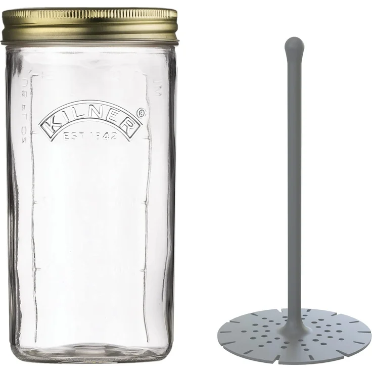 Kilner Weithalsglas mit Heber 1 L