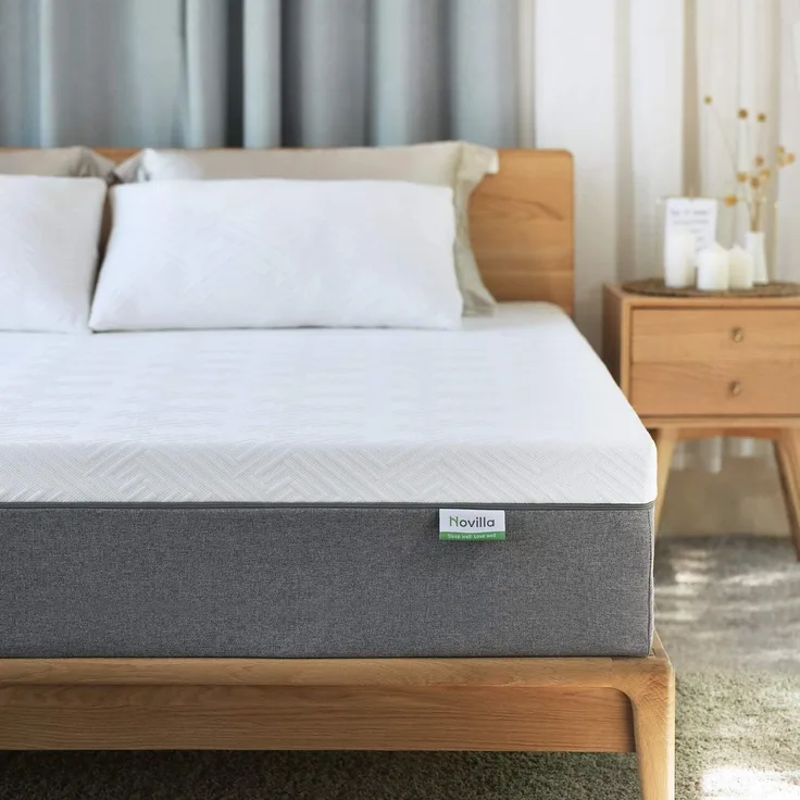 Novilla Matratze 160x190 cm H3 Gel Memory Foam Kaltschaummatratze 7 Zonen Schaumstoff Rollmatratze Bambusfasern Atmungsaktiv Oeko-Tex 22cm