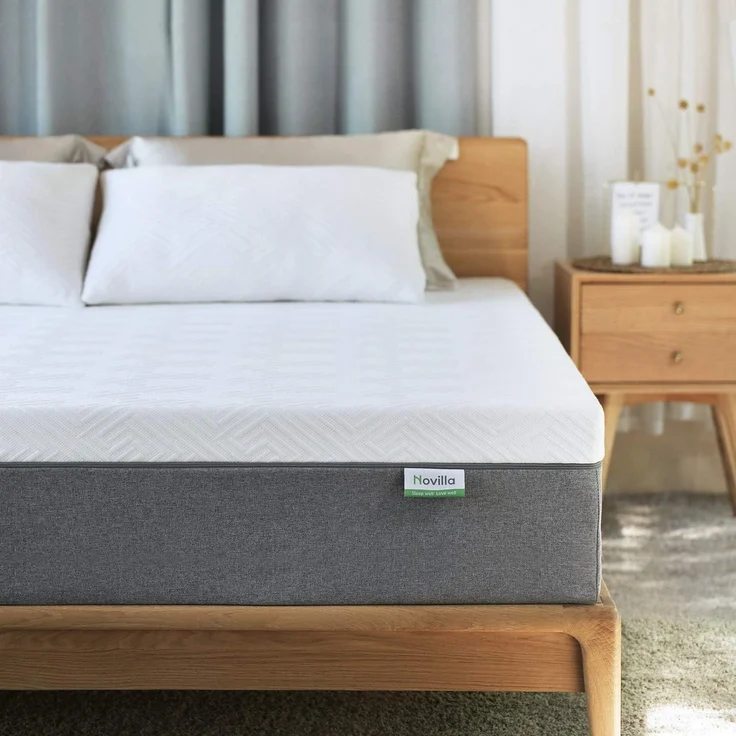 Novilla Matratze 160x190 cm H3 Gel Memory Foam Kaltschaummatratze 7 Zonen Schaumstoff Rollmatratze Bambusfasern Atmungsaktiv Oeko-Tex 22cm