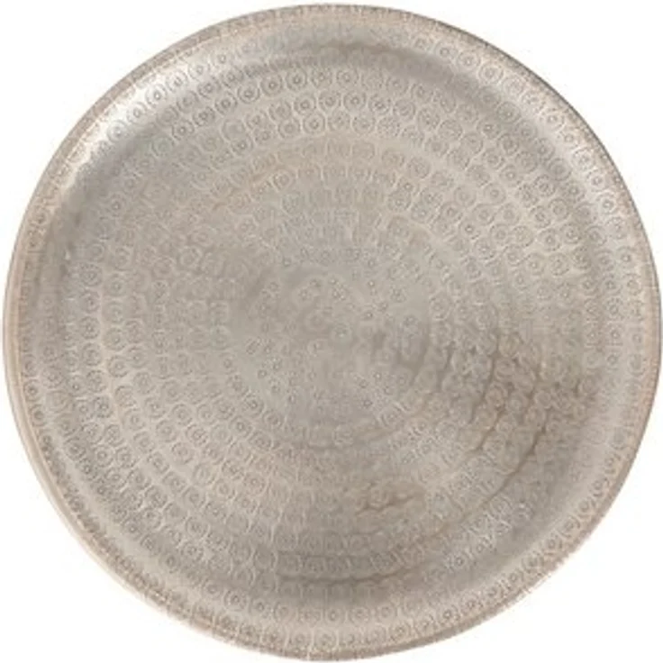 Marrakesch Orient & Mediterran Interior Dekotablett Vintage Tablett Serviertablett Deko Jinan Silber 30cm, Handarbeit – Bild 6