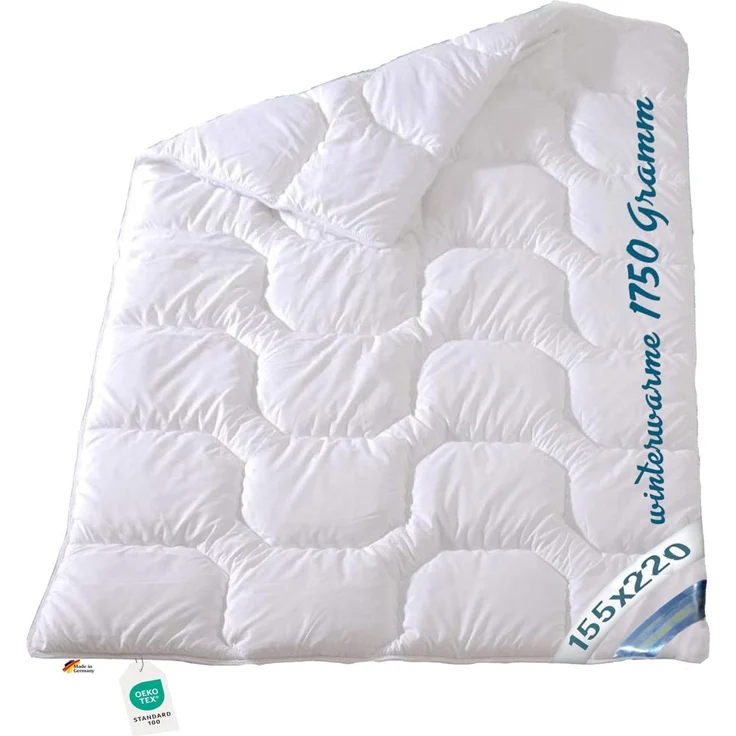 Extra warme Winter Bettdecke Duo Steppbett Baumwollbezug 155x220 95° – Bild 1