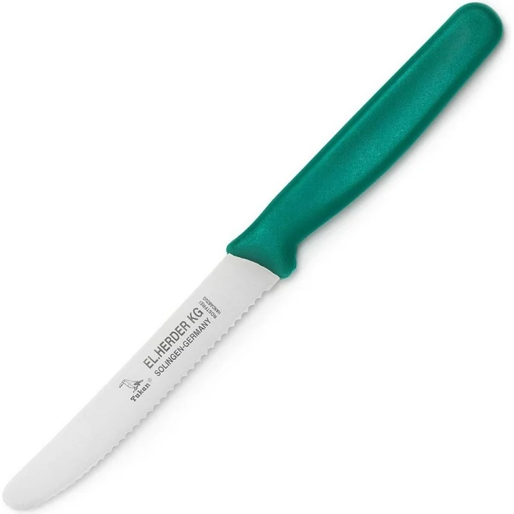 Landshop24 Brötchenmesser Brotmesser Tomatenmesser Tafelmesser 4er Set grün, Edelstahl (Spezialstahl 1.4116) konisch geschliffen – Bild 2