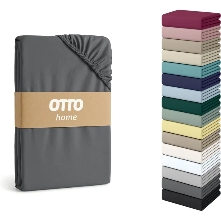OTTO home Spannbettlaken Cremona, in PREMIUM Qualität aus 96% Baumwolle & 4% Elasthan, Single-Jersey, Gummizug: rundum, (1 Stück), Größe ab 90x200 cm, in 145g/m² sowie 180 g/m² erhältlich – Bild 5