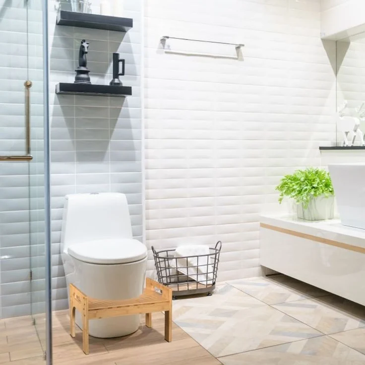 Toilettenhocker aus Bambus 10048534 – Bild 2