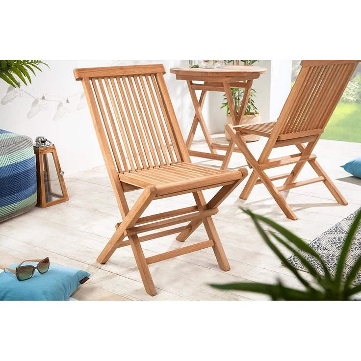 deVries Klappstuhl "WOODIE" aus Teakholz (Basic) Größe 47 x 62 x 89 cm – Bild 2