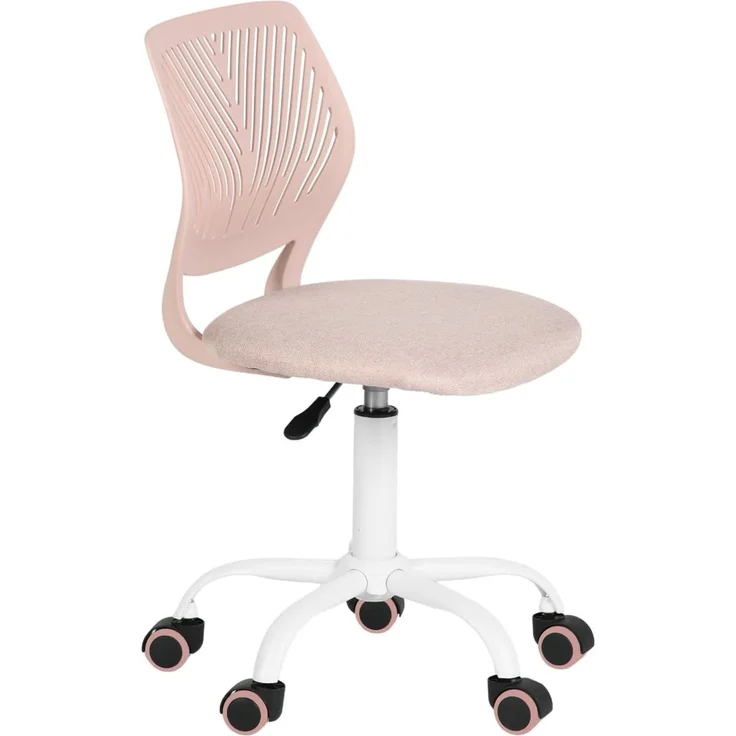 FurnitureR Bunter Schreibtischstuhl, moderner höhenverstellbarer Computerstuhl ohne Armlehnen, ergonomischer Drehstuhl für Kinderzimmer und Home Office – Bild 1