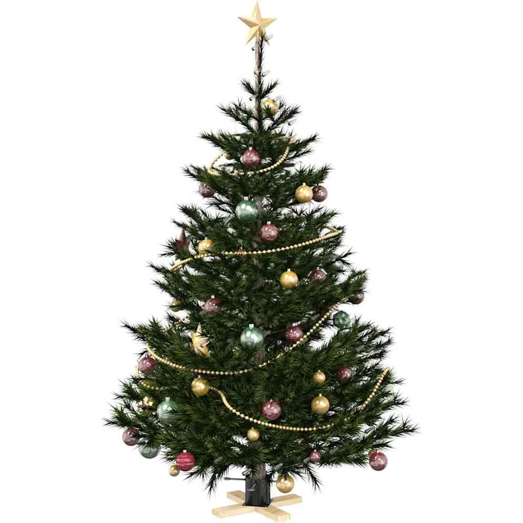 vidaXL Weihnachtsbaumständer 1.73 Schwarz 50 x 50 x 16 cm 42019196 – Bild 2