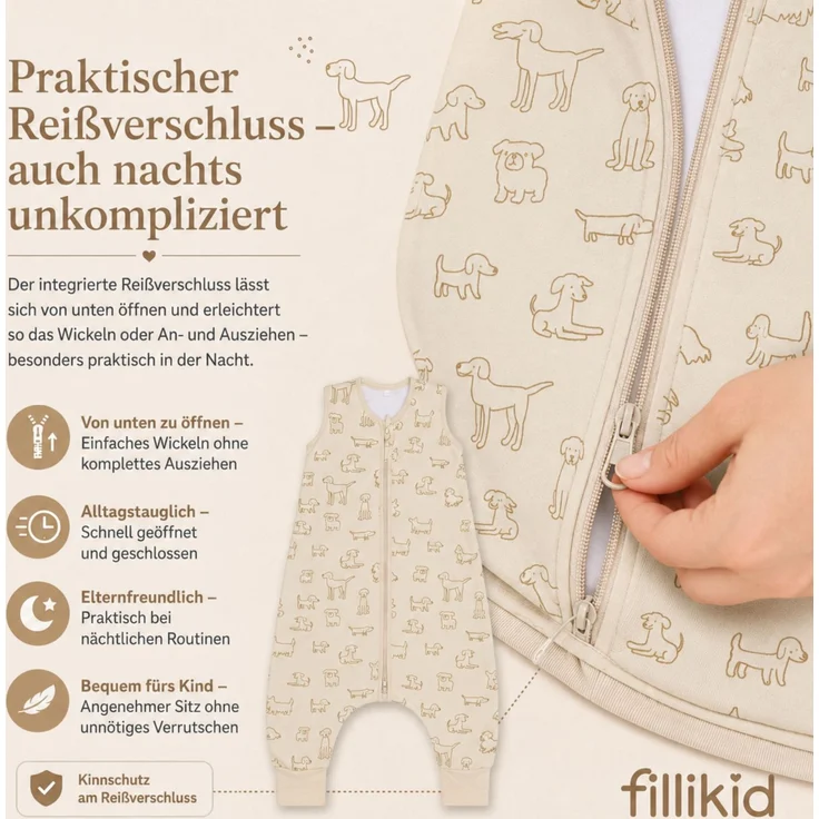 Fillikid Ganzjahres-Schlafsack mit Füßen Exklusiv – Bild 6