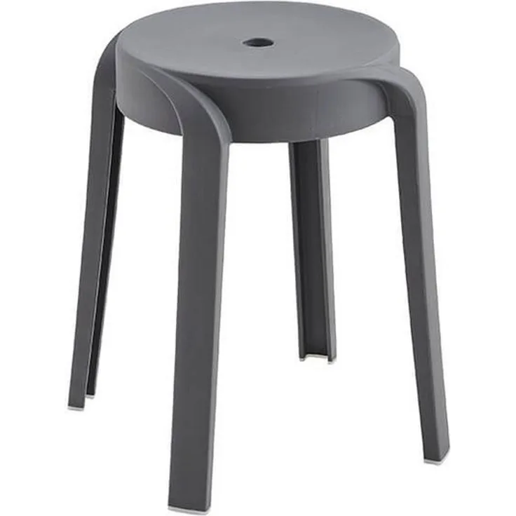 HOME DELUXE Hocker stapelbar NIVO – Grau, 2er Set