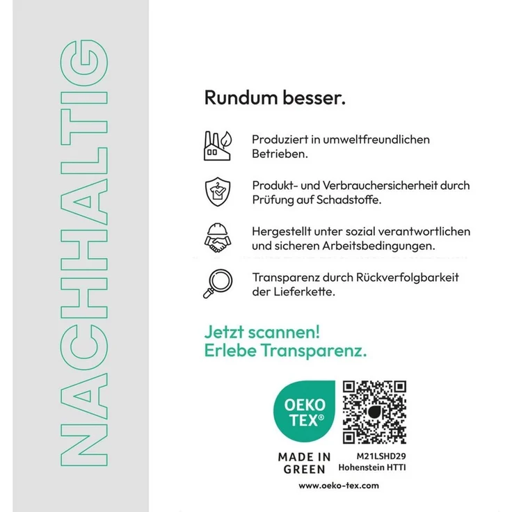 Schiesser 'Flexi' Spannbettlaken mit Gummizug, Jersey / Elasthan, Creme, 200x220cm – Bild 4