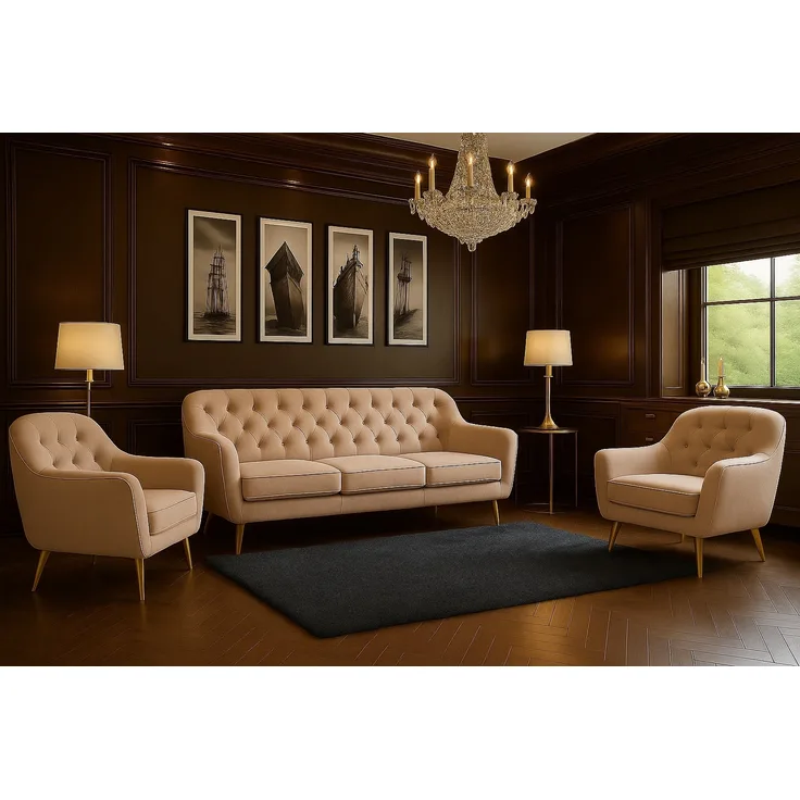 Wohnzimmer-Set BENITO 4: 3-Sitzer Sofa + 2 Sessel